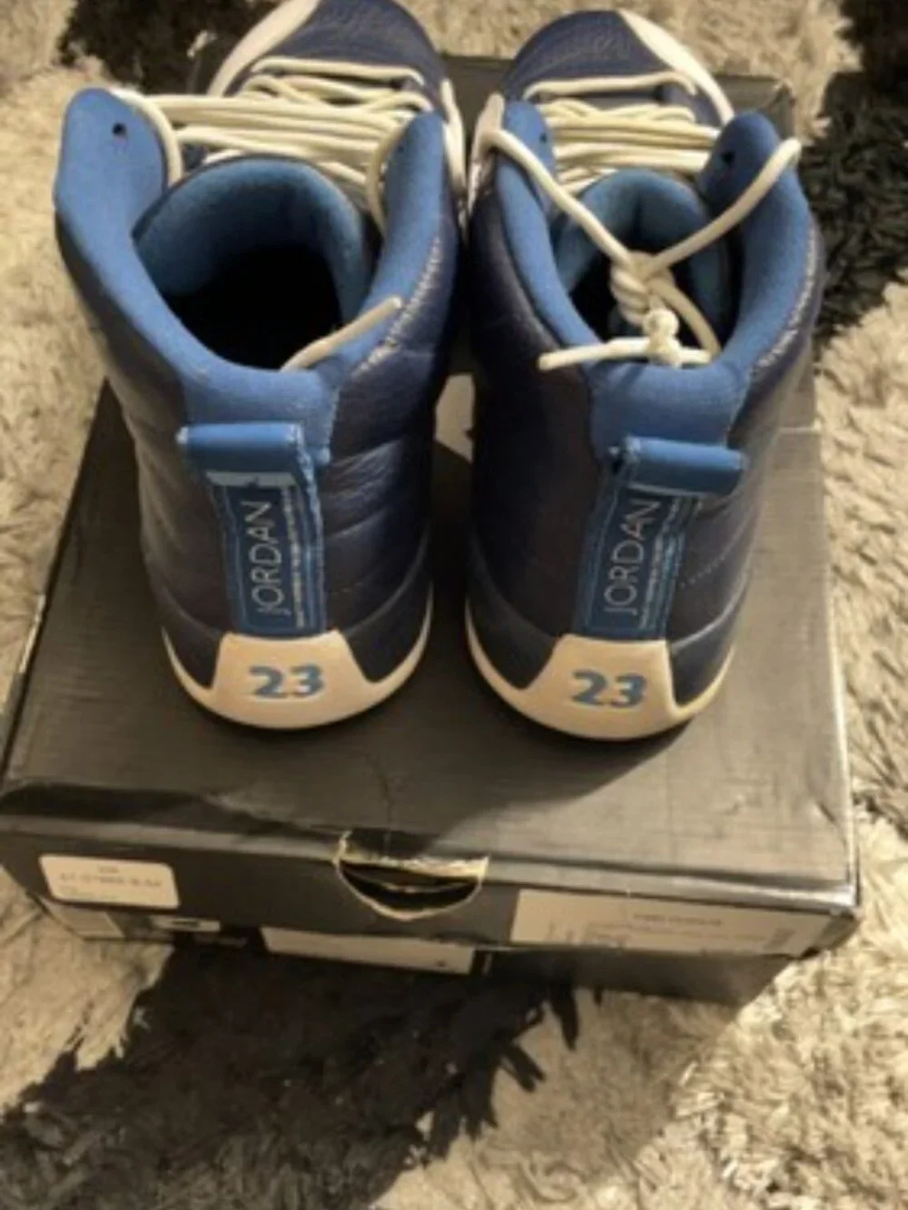 Air Jordan 12 Retro Obsidian 2012 130690-410 Men's Size 9